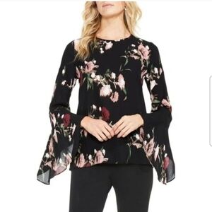 Floral Black Women's Top